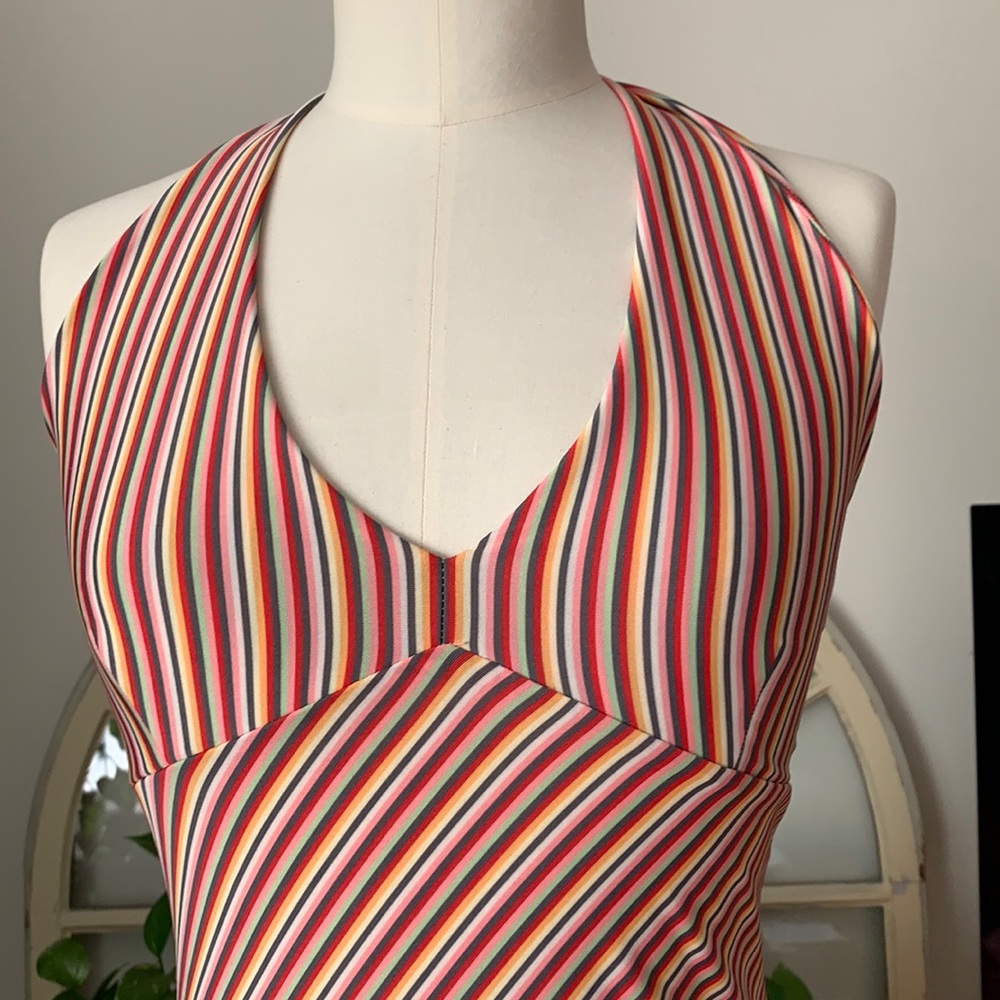 Multicolored Esprit halter mini dress